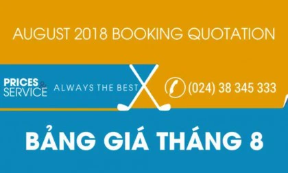 [INTERGOLF - Khuyến mại]  BẢNG GIÁ ĐẶT GIỜ CHƠI GOLF THÁNG 8/2018