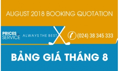  [INTERGOLF - PROMOTION]   August 2018 InterGolf Booking Quotation