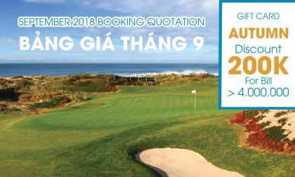 [INTERGOLF - Khuyến mại]  BẢNG GIÁ ĐẶT GIỜ CHƠI GOLF THÁNG 9/2018