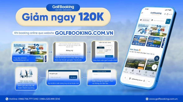 Mẹo đặt sân Golf tiết kiệm: Nhận ngay 120.000 VNĐ trong 1 phút!