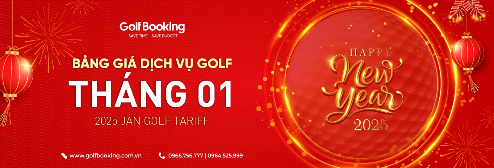 BẢNG GIÁ GOLF THÁNG 01 - ĐÓN XUÂN ẤT TỴ