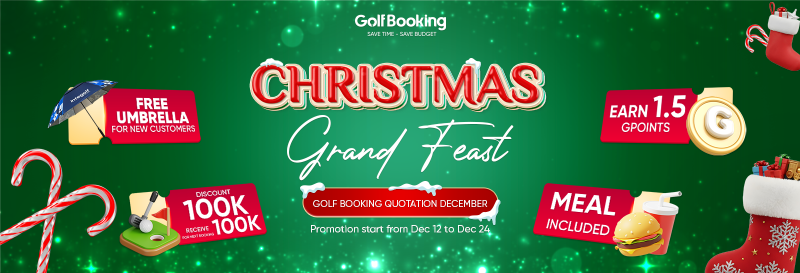 Golf Booking Tariff December 2025